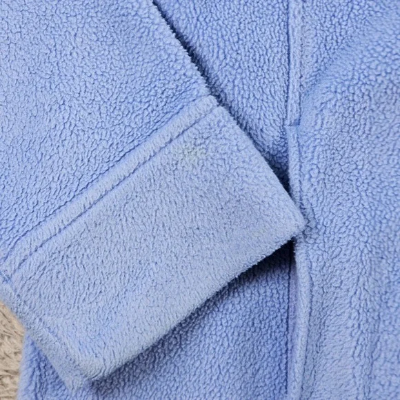L.L.Bean Fleece Jacket Womens Medium Blue Polartec Full Zip Cozy Stretch 259072 - Picture 3 of 13